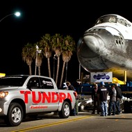 <strong>“Space Shuttle Endeavour”</strong><br /><strong>Toyota Tundra - Conill Saatchi & Saatchi Torrance</strong> <br />On Oct 12, 2012, crowds lined the streets to see a half-ton stock Toyota Tundra tow the 175 ton Space Shuttle Endeavour. News helicopters broadcast it live to the nation. Tundra sales up 22% year-on-year, despite no major overhaul of the vehicle.