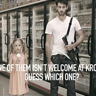 <strong>"Groceries Not Guns"</strong><br /><strong>Moms Demand Action For Gun Sense In America - Grey Canada Toronto</strong> <br />Campaign asked top retailers to disallow carrying of loaded guns in their stores. Largest grocery chain in America, Kroger, declined. MDA got 360,000 petition signatures plus 120,000 new member sign-ups. Kroger got 16,000 complaint calls and lost $250,000 revenue.