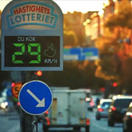 <strong>“Speed Camera Lottery”</strong><br /><strong>Volkswagen - DDB Stockholm</strong> <br />Reduced average speed on busy Stockholm road by 6.8km/h. Over “Fun Theory” campaign VW’ s share of eco car market in Sweden has more than doubled. 